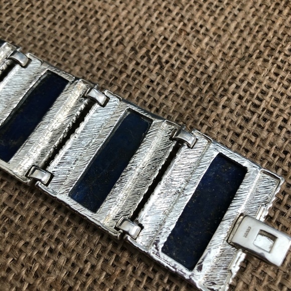 David Sigal 925 Sterling with Blue Stones Bracelet - Picture 2 of 6